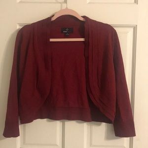Burgundy 3/4 length sleeve Ronni Nicole cardigan
